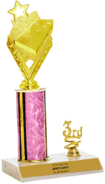 Cornhole 1st, 2nd and 3rd Place Trophy
