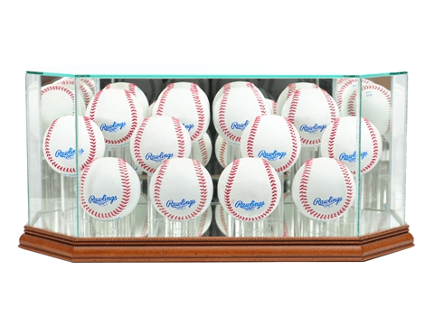 Twelve Baseball Glass Display Case