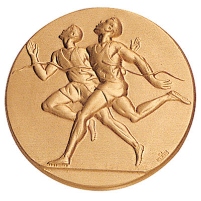 Two Runners Male Litho Medal Insert