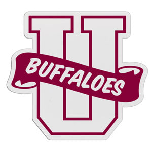 U-Shaped Mascot Badge with Choice of Back