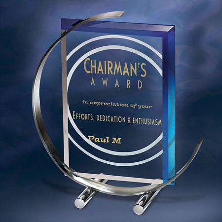 Unique C-Note Award with Blue Accents