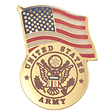 US Army Pin with American Flag