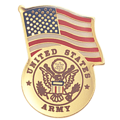 US Army Pin with American Flag