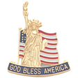 USA Flag & Statue of Liberty Pin