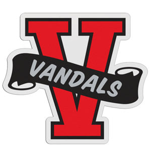 V-Shaped Mascot Badge with Choice of Back