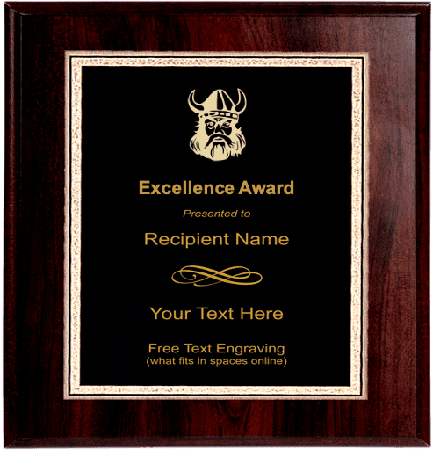 Viking Mascot Plaque