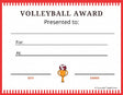 Volleyball Award Certificate - Free Template