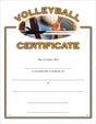 Volleyball Certificate