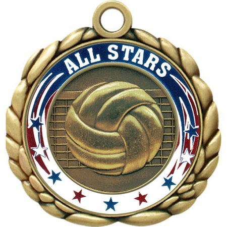 Volleyball Custom Ring Medal