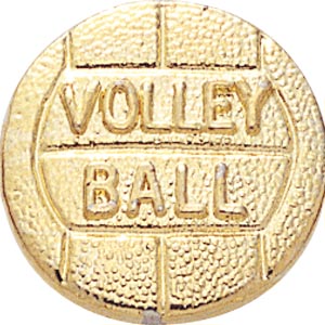 Gold Volleyball Lapel Pin