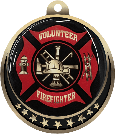 Volunteer Firefighter Insert Medal