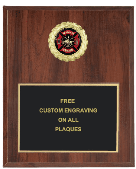 Volunteer Firefighter Insert Plaque