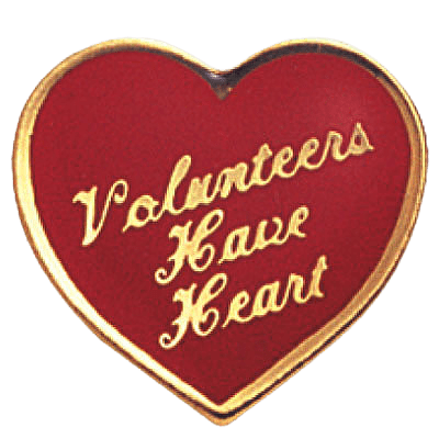 Volunteers Have Heart Pin