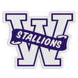 W-Shaped Mascot Badge with Choice of Back