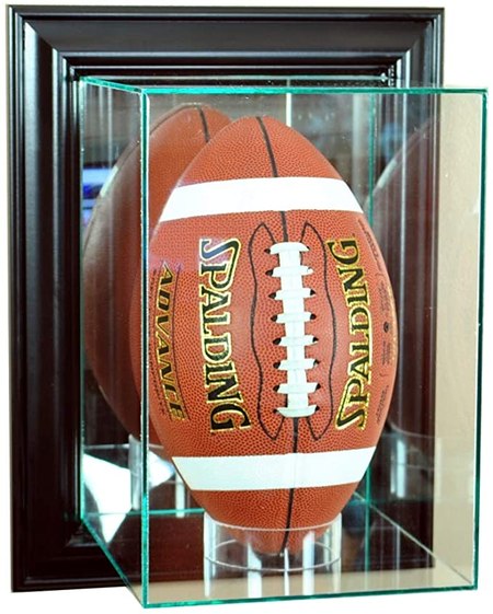 Wall Mounted Glass Upright Football Display Case