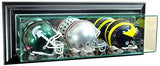 Wall Mounted Triple Mini Helmet Glass Display Case