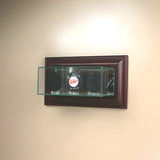 Wall Mounted Triple Puck Glass Display Case