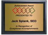 Black Wall Plaque - 12" x 9"
