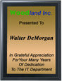Wall Plaque - Black Finish - 9" x 12"