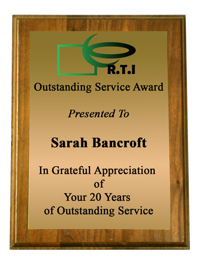 Solid Walnut Wall Plaque - 8" x 10"