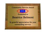 Solid Walnut Wall Plaque - 9" x 7"