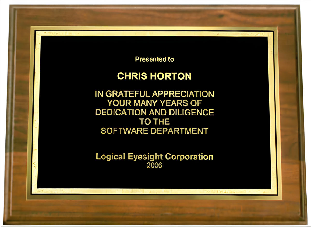 10" x 8" Walnut Award Plaque