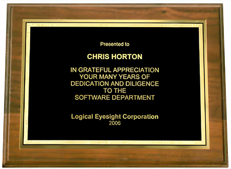 10" x 8" Walnut Award Plaque
