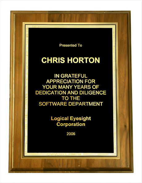 8" x 10" Walnut Award Plaque