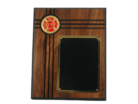 Walnut Plaque - Fire Department (FD)