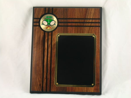 Walnut Plaque - Tennis