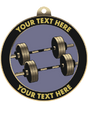 Weightlifting Insert Medal with Personalized Rim
