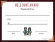 Well Done! Award Certificate - Free Template
