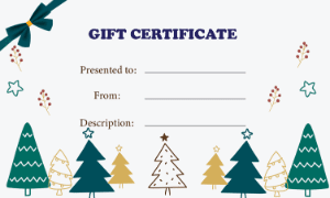 Winter Gift Certificate - Free Template