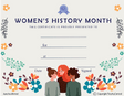 Women's History Month Certificate - Free Template