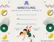 Wrestling Award Certificate - Free Template