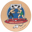 (498191) Wrestling Litho Medal Insert
