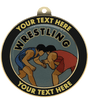 Wrestling Insert Medal with Personalized Rim