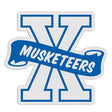 X-Shaped Mascot Badge with Choice of Back