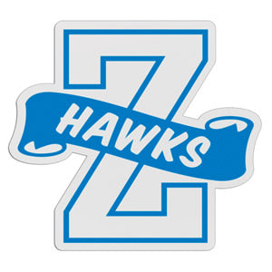 Z-Shaped Mascot Badge with Choice of Back